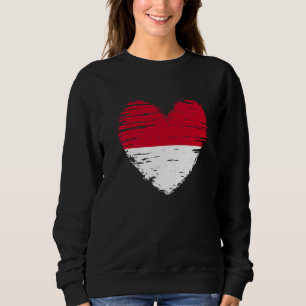 Indonesische Heart Indonesische vlag Indonesische Trui