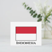 Indonesische (Indonesische) vlag Briefkaart (Staand voorkant)