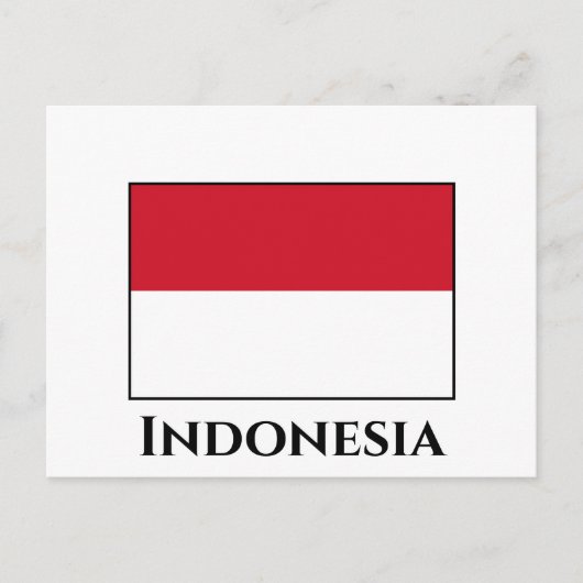 Indonesische (Indonesische) vlag Briefkaart (Voorkant)