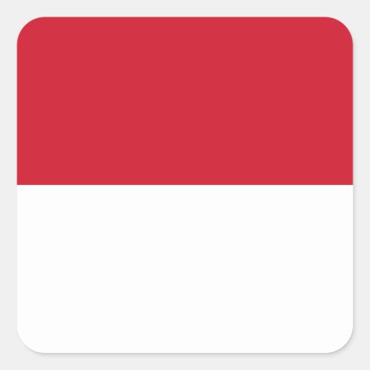 Indonesische (Indonesische) vlag Vierkante Sticker (Voorkant)