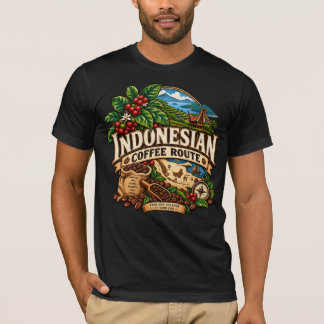 Indonesische koffieroute t-shirt