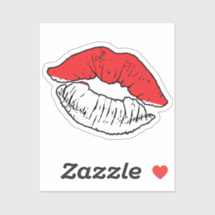 Indonesische lippenstift liefde vlag sticker
