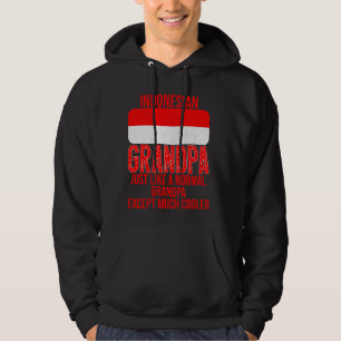 Indonesische opa Indonesië vlag voor de weg Hoodie