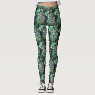 Indonesische Peacock Feathers Tiling Pattern Legge Leggings