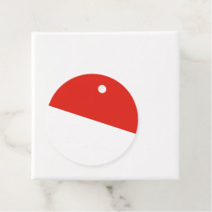 Indonesische vlag bedankjes labels