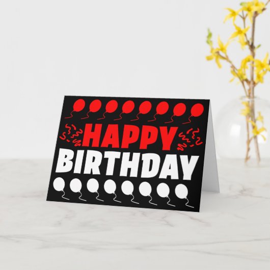 Indonesische vlag Birthday Kaart (Gele Bloem)