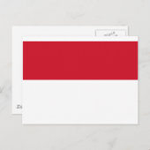 Indonesische vlag briefkaart (Voorkant / Achterkant)