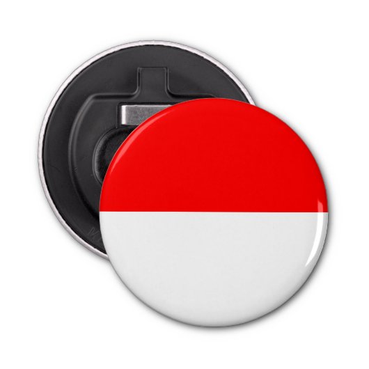 Indonesische vlag button flesopener (Voorkant)