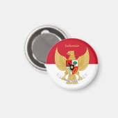 Indonesische vlag en Indonesische feestdagen/sport Magneet (Voorkant / Achterkant)