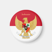 Indonesische vlag en Indonesische feestdagen/sport Magneet (Voorkant)