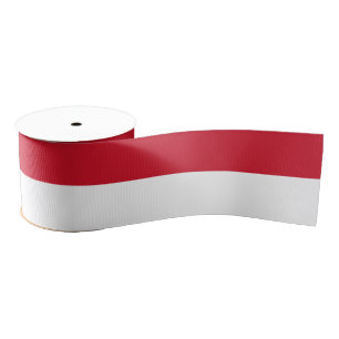 Indonesische vlag en Indonesische reizen, vakantie Grosgrain Lint