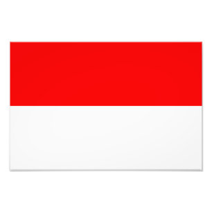 Indonesische vlag foto afdruk