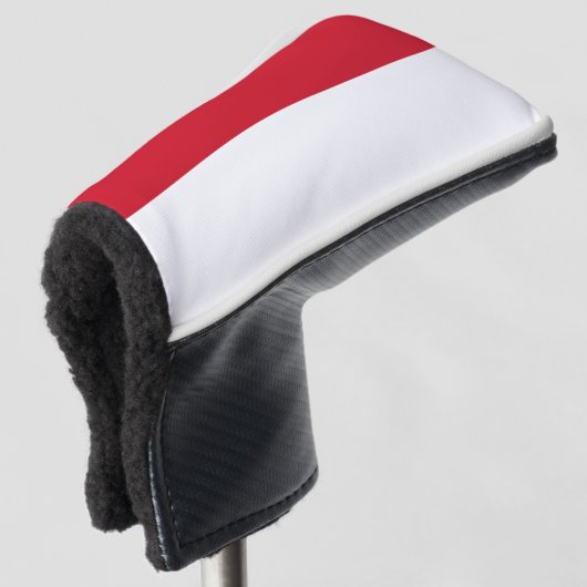 Indonesische vlag golfheadcover (3/4 voorkant)