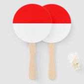 Indonesische vlag handwaaier (Voorkant en achterkant)
