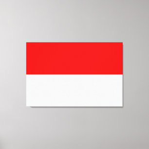 Indonesische vlag (Indonesië) Canvas Afdruk