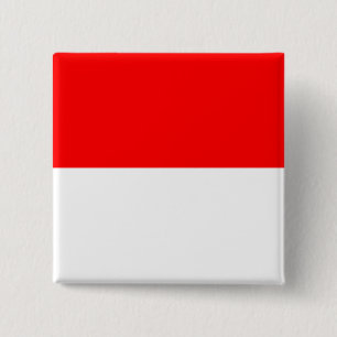 Indonesische vlag (Indonesië) Vierkante Button 5,1 Cm