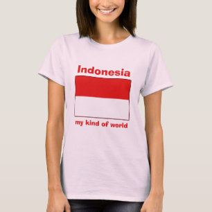 Indonesische vlag + kaart + T-shirt