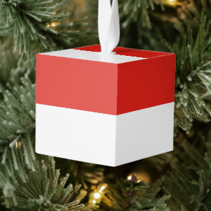 Indonesische vlag kubus ornament