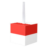 Indonesische vlag kubus ornament (Achter hoekig)