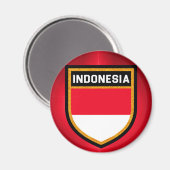 Indonesische vlag magneet (Voorkant / Achterkant)