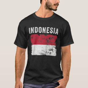 Indonesische vlag Mannen vrouwen Kinder Indonesië T-shirt