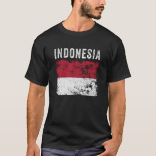Indonesische vlag Mannen vrouwen Kinder Indonesië T-shirt