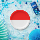 Indonesische vlag papieren bordje (Feest)