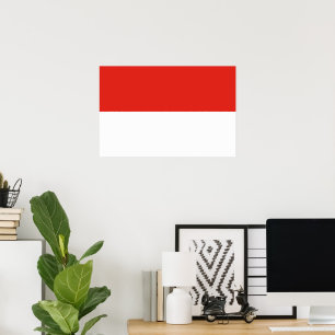 Indonesische vlag poster