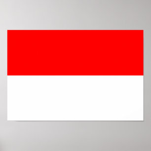 Indonesische vlag poster