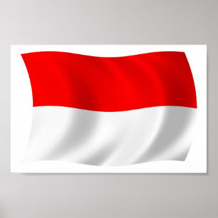 Indonesische vlag Poster afdrukken