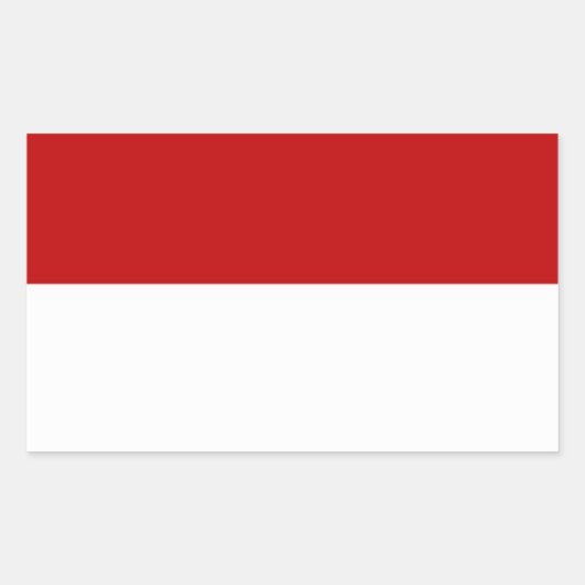 Indonesische vlag rechthoekige sticker (Voorkant)