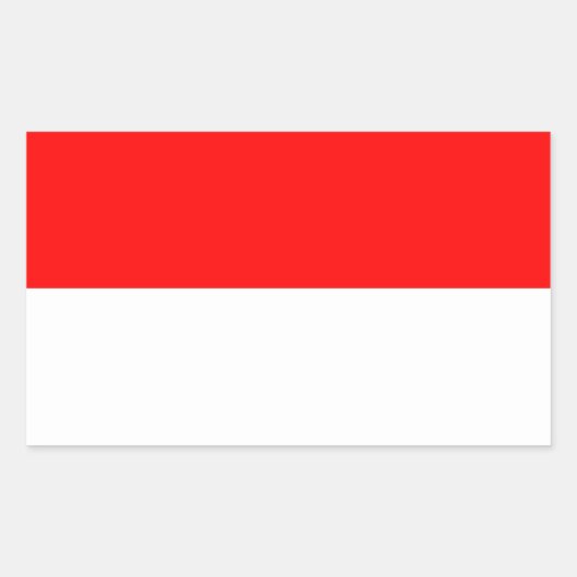 Indonesische vlag rechthoekige sticker (Voorkant)