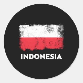 Indonesische vlag ronde sticker