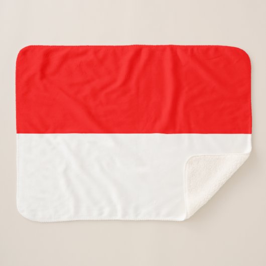 Indonesische vlag sherpa deken (Voorkant (horizontaal))