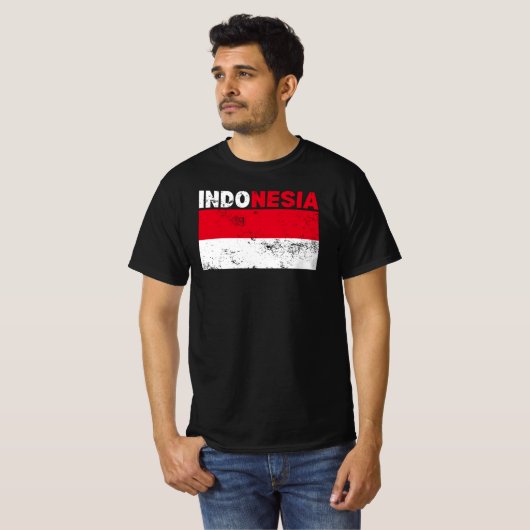 Indonesische vlag T-Shirt (Voorkant volledig)