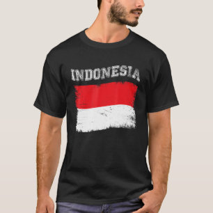 Indonesische Vlag Toeristische Bestemming Vakantie T-shirt