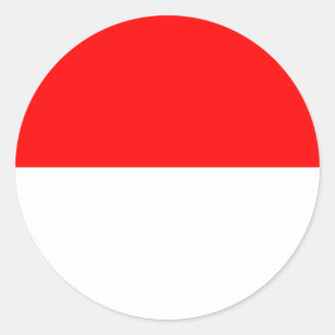Indonesische vlag, vlag van Indonesië Ronde Sticker