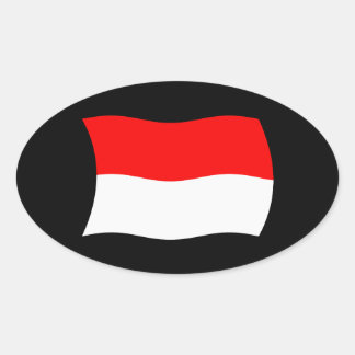 Indonesische vlaggen ovale sticker