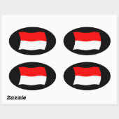 Indonesische vlaggen ovale sticker (Vel)