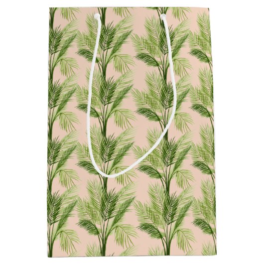 Indoor Oasis | Palmstructuurpatroon Medium Cadeauzakje (Voorkant)