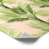 Indoor Oasis | Palmstructuurpatroon Poster (Hoek)