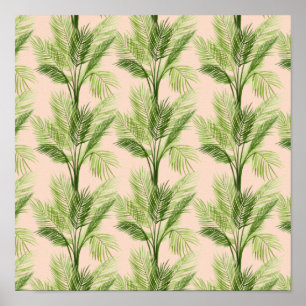 Indoor Oasis Palmstructuurpatroon Poster
