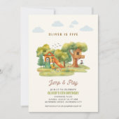 Indoor playground birthday party invitation (Devant)