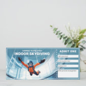 Indoor Skydiving Cadeaubon, Sky Dive Ticket Kaart (Staand voorkant)
