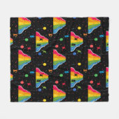 Indoor Slide Park Kids Playground Fleece Deken (Voorkant (Horizontaal))