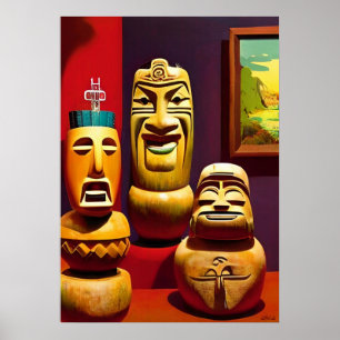 Indoor Tiki Life Ken Gage Art Poster