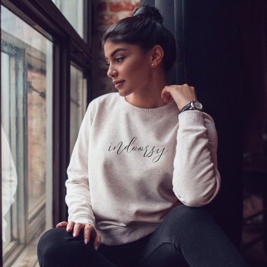 Indoorsy Crewnek | Cozy Funny Pullover Sweatshirt