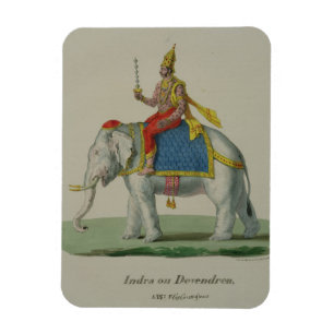 Indra, gegraveerd door Marlet et Cie (kleurenlitho Magneet