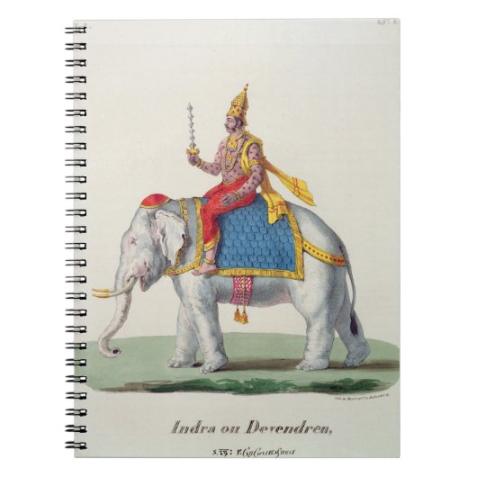 Indra of Devendra uit 'L'Inde francaise..', eng. Notitieboek (Voorkant)
