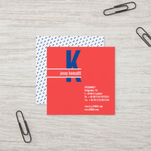 Indringende koraal Kletterende Monogram Zakelijke  Vierkante Visitekaartje